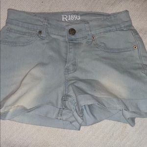 light blue jean shorts